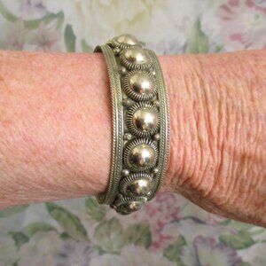 SIAM STERLING Cuff Bracelet Vintage ~ 39.1g Fine Sterling Silver Statement Cuff
